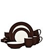Color:Brown - Image 1 - Colorwave Chocolate Collection 16-Piece Rim Set, Service For 4