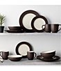 Color:Brown - Image 2 - Colorwave Chocolate Collection 16-Piece Rim Set, Service For 4