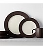 Color:Brown - Image 3 - Colorwave Chocolate Collection 16-Piece Rim Set, Service For 4