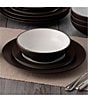 Color:Brown - Image 6 - Colorwave Chocolate Collection 16-Piece Rim Set, Service For 4
