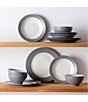Color:Grey - Image 2 - Grey Colorwave Slate Collection 12-Piece Coupe Set, Service For 4