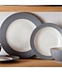 Color:Grey - Image 3 - Grey Colorwave Slate Collection 12-Piece Coupe Set, Service For 4