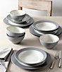 Color:Grey - Image 6 - Grey Colorwave Slate Collection 12-Piece Coupe Set, Service For 4