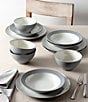 Color:Grey - Image 2 - Colorwave Slate Collection 12-Piece Coupe Set, Service For 4