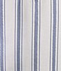Color:Blue/White Stripe - Image 5 - Striped Split Round Neck Short Sleeve Woven Caftan