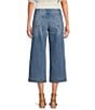 Color:Blue - Image 2 - by Westbound Patch Pocket Mid Rise Wide Leg Crop Jeans