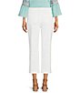 Color:Optic White - Image 2 - Joni High Rise Straight Leg Relaxed Fit Cropped Stretch Denim Jeans