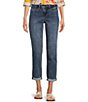 Color:Rockie - Image 1 - Margot High Rise Straight Leg Relaxed Fit Stretch Denim Girlfriend Jeans