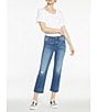 Color:Sacha - Image 3 - Marilyn Ombre Print Straight Leg Denim Jeans
