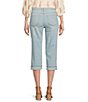 Color:Ocean Front - Image 2 - Marilyn Slim Straight Mid Rise Capri Stretch Denim Jeans