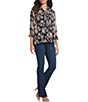 Color:Med Cooper - Image 3 - Petite Size Barbara Bootcut Jeans
