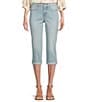 Color:Ocean Front - Image 1 - Petite Size Marilyn Cuffed Cool Embrace® Lift Tuck® Capri Denim Jeans