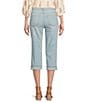 Color:Ocean Front - Image 2 - Petite Size Marilyn Cuffed Cool Embrace® Lift Tuck® Capri Denim Jeans