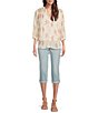 Color:Ocean Front - Image 3 - Petite Size Marilyn Cuffed Cool Embrace® Lift Tuck® Capri Denim Jeans