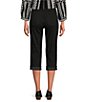 Color:Black - Image 2 - Petite Size Marilyn Cuffed Cool Embrace® Capri Denim Jeans