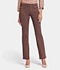 Color:Coffee Bean - Image 1 - Petite Size Marilyn Straight Leg Ankle Length Jeans