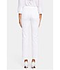 Color:Optic White - Image 2 - Petite Size Sheri Riveted Side Slit Hem Slim Straight Ankle Jeans