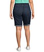 Color:Gold Coast - Image 2 - Plus Size Briella Stretch Denim Roll Cuff Shorts