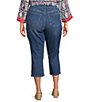 Color:Rockford - Image 2 - Plus Size Joni Relaxed High Rise Slim Fit Stretch Capri Denim Jeans