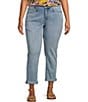 Color:Majesty - Image 1 - Plus Size Sheri Slim Roll-Cuff Ankle Jeans