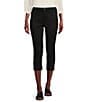 Color:Black - Image 1 - Stretch Denim High Rise Slim-Leg Chloe Capri Jeans