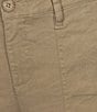 Color:Saddlewood - Image 4 - Stretch Linen Blend High Rise Wide Leg Cargo Capri Pants