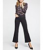 Color:Black Rinse - Image 4 - Waist Match Relaxed Fit 5-Pocket Stretch Denim Flare Leg Jeans