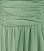 Color:Sage/Silver - Image 4 - Of-The-Shoulder Ruched Bodice Long Dress