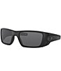 Color:Matte Black/Grey - Image 1 - Men's OO9096 Fuel Cell 60mm USA Flag Detail Rectangle Sunglasses