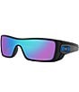 Color:Polished Black/Prizm Sapphire - Image 1 - Men's OO9101 Batwolf 27mm Rectangle Sunglasses