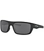 Color:Matte Black/Prizm Black - Image 1 - Men's OO9367 Drop Point 61mm Polarized Rectangle Sunglasses