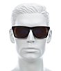 Color:Matte Black - Image 2 - Men's Oo9448 57mm Polarized Square Sunglasses