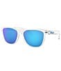 Color:Crystal Clear/Prizm Sapphire - Image 1 - Unisex OO9013 Frogskins 55mm Square Sunglasses