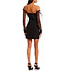 Color:Black - Image 2 - Off-The-Shoulder Long Sleeve Bodycon Dress