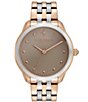 Color:Two Tone - Image 1 - Women's Starlight Quartz Analog Two Tone Stainless Steel Bracelet Watch