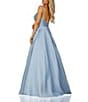 Color:Slate - Image 2 - One Shoulder Beaded Strap Ball Gown