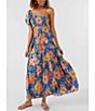 Color:Floral Multi - Image 1 - Aya Floral Printed Side Cut-Out One-Shoulder Maxi Dress