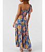 Color:Floral Multi - Image 2 - Aya Floral Printed Side Cut-Out One-Shoulder Maxi Dress