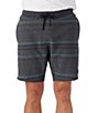 Color:Black - Image 1 - Bavaro Yarn-Dyed-Stripe Fleece 19#double; Outseam Shorts