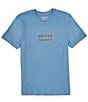 Color:Copen Blue - Image 2 - Big Boys 8-20 Short Sleeve Logo Graphic T-Shirt