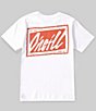 Color:White - Image 1 - Big Boys 8-20 Short Sleeve Skewed Graphic T-Shirt