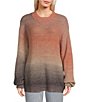Color:Multi Color - Image 1 - Billie Ombre Drop Shoulder Sweater