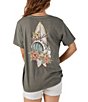 Color:Smoked Pea - Image 1 - Board Oversized Graphic T-Shirt