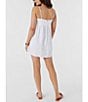 Color:White - Image 2 - Hadia Sleeveless Double-Gauze Smocked Back Mini Dress
