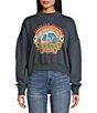 Color:Slate - Image 1 - Moment Relaxed Cropped Fit Graphic Sweatshirt