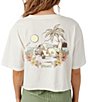 Color:Winter White - Image 1 - Oversized Graphic Cropped T-Shirt