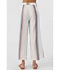 Color:Winter White - Image 2 - Raegen Mid Rise Solid/Ombre-Stripe Cropped Flare Leg Pants