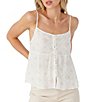 Color:Winter White - Image 1 - Tallie Printed Smocked Back Woven Tank Top