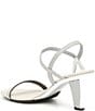 Color:Silver - Image 3 - Iced Rhinestone Embellished Leather Dress Sandals