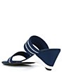 Color:Navy Elastic - Image 3 - Palloma Elastic Rhinestone Slide Sandals